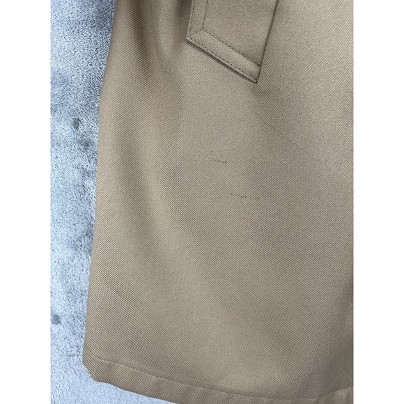 Vintage 1970s Sears Best Overcoat Mens 42 Beige Faux Fur Lined Long Button Front - Picture 6 of 16